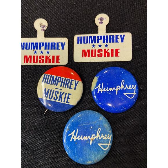 Vintage Lot of 5 Humphrey Pins with Muskie - Picture 1 of 5
